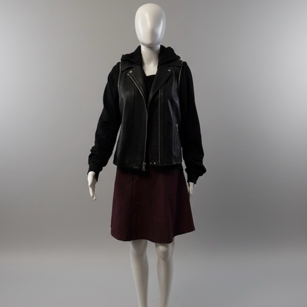 Vince Black Leather Moto Jacket